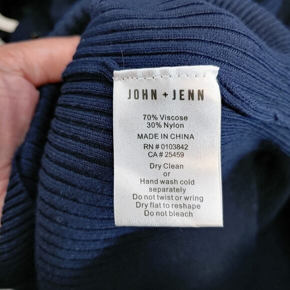 John + Jenn Ribbed Crewneck Pullover Sweater Sz L - Picture 7 of 7